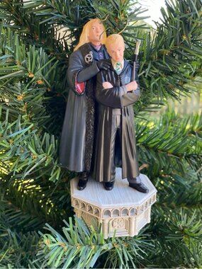 NWT Hallmark Harry Potter Lucius and Draco Malfoy storyteller ornament